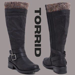 Torrid Women's Knee High Black Winter Boots 7 Wide